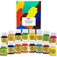Set Pintura Acrílica Nazca para Trabajo Artístico y Manualidades - 16 Colores x 30ml - Acrílicos Perfectos para usar en…